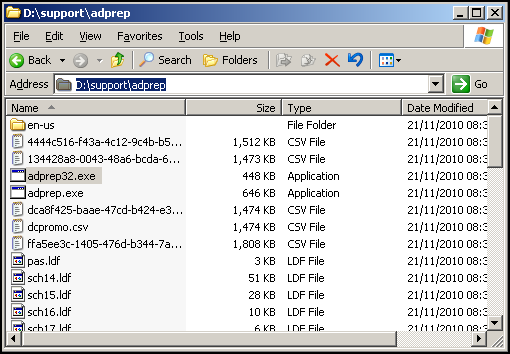 Windows Server 2008 R2 Adprep.Exe