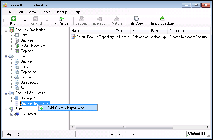 veeam backup repository recommendations