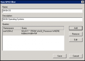 New WMI Filter