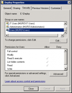 Security permissions