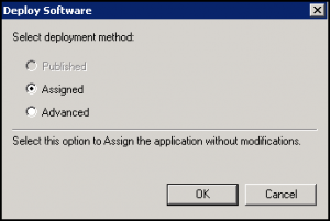 Select deployment method