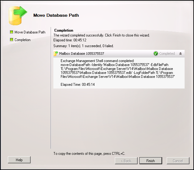 Move the Database Path in Exchange 2010 Virtually Impossible